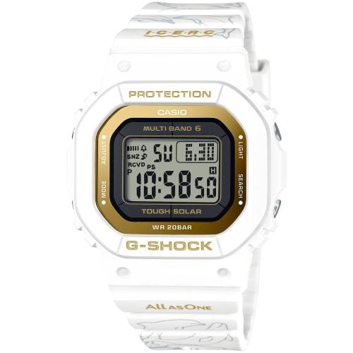 

Casio G-Shock Love Sea and the Earth Collaboration Model with Ice Search Japan, Radio-Controlled Solar Watch GMD-W5601K-7JR, Women s, White and Gold