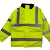 European and American Style Men's Autumn and Winter Outdoor Cotton-Padded Reflective Strip Jacket, Windproof and Waterproof Outdoor Workwear Coat