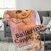 1pc Ballerina Cappuccina Flannel Blanket, 2D Flat Print, Ultra Soft Warm All-Season Throw, Cute Coffee Ballerina Design for Bedr