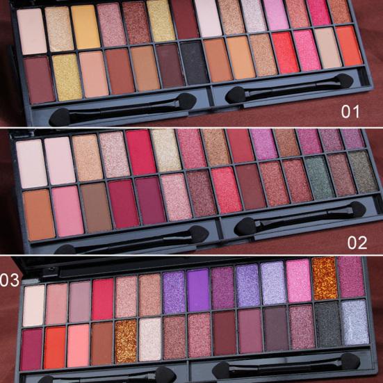CmaaDu 28 Colors Matte Pearlescent Eyeshadow Palette Non Smudge Lasting Cosmetic