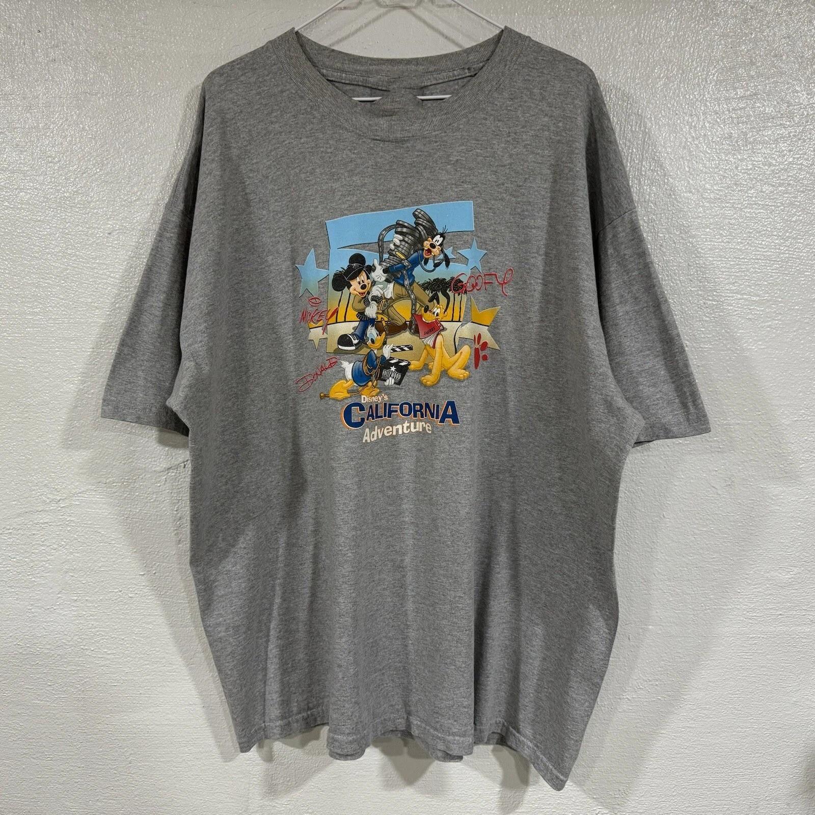 Disneyland Resort California Adventure Shirt Mickey Donald Goofy Pluto Reprint M