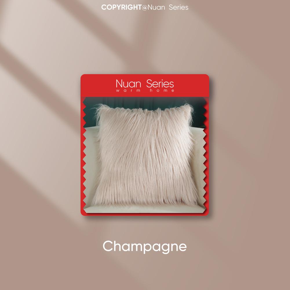 1PC Nuan Series Fashionable and Trendy Solid Colored Plush Comfortable Pillowcase for Car Sofa Office 45x45cm