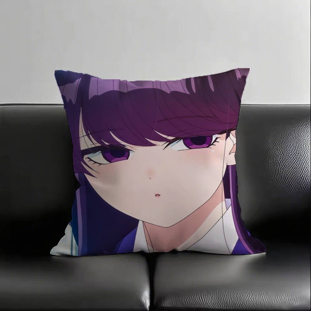 1pc Anime Character Komi Shouko Pillow Case Fashion Square Pillowcase Bedroom Sofa Room Ins Decoration Leisure