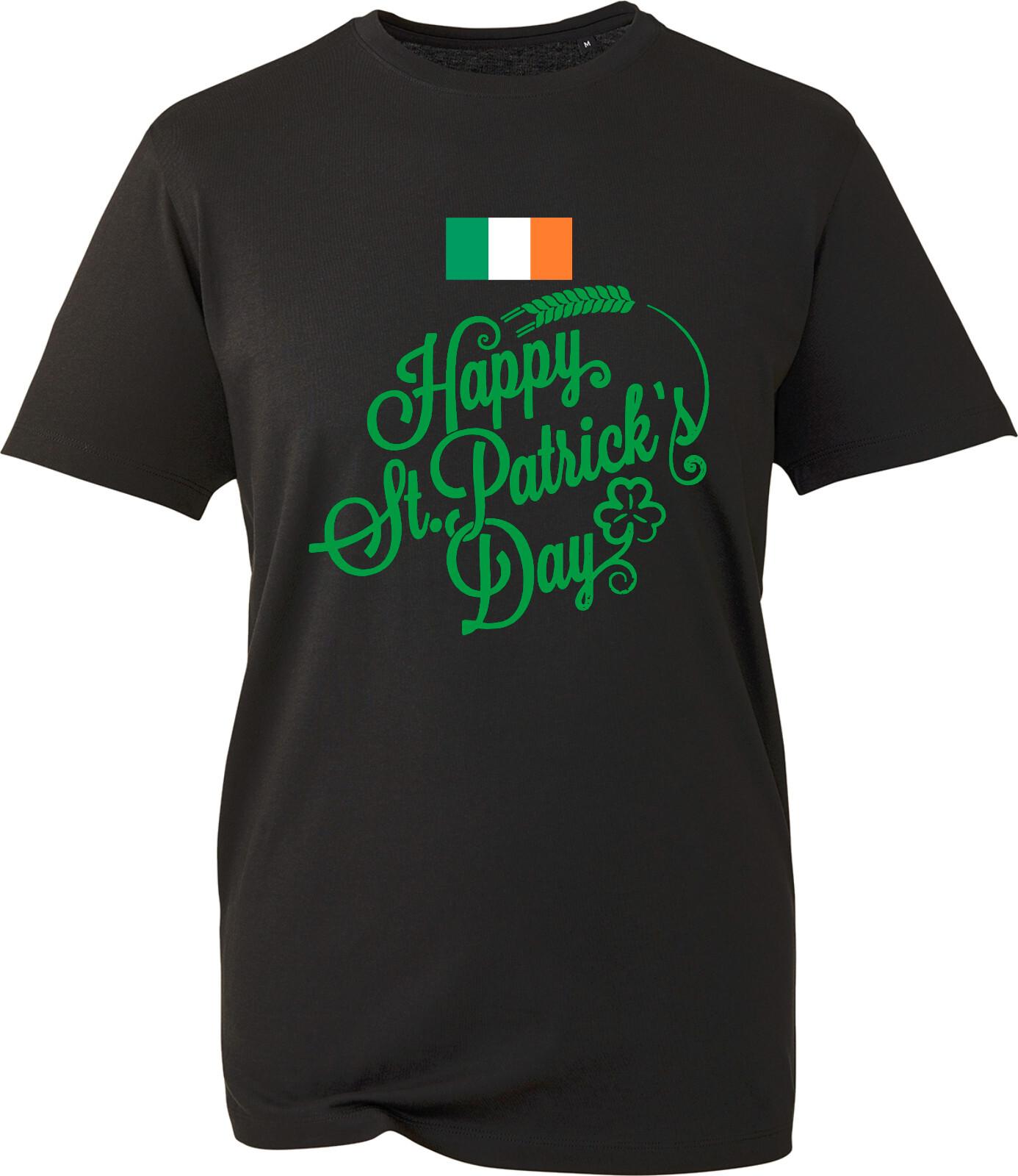 Happy St Patrick s Day T-Shirt Irish Shamrock Ireland Paddy Funny T Shirt L