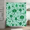 Greenery Shower Curtain Tree Pattern Bathroom Decor Waterproof Fabric Liner for Home Bathing Room Light Green, Dark Green 2 Tone