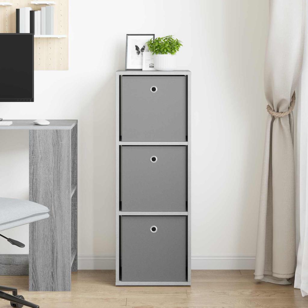 Sideboard with Drawers Grey Sonoma 35 x 32 x 99.5 cm