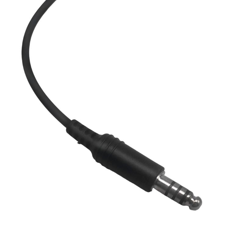 Professional U174/U Helicopter Headset Converter Cable Cord for Double Plugs Aviation Interfaces Tactical Communication