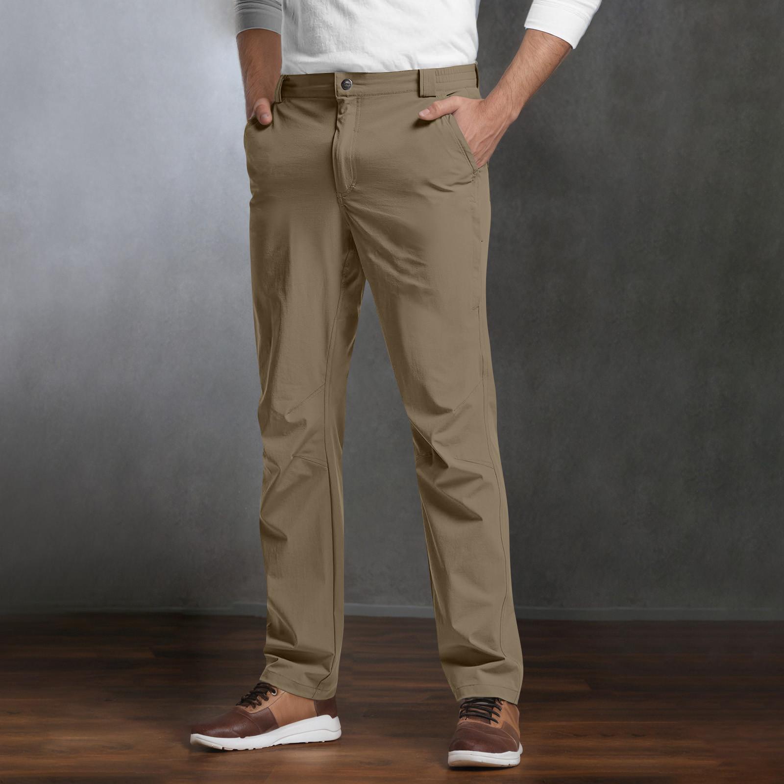 

Men s Vent Stretch Pants, Quick Dry Lightweight Casual Cargo Pants, Water Resistant Straight-Fit Utility Work Pants Casual Pants M хаки