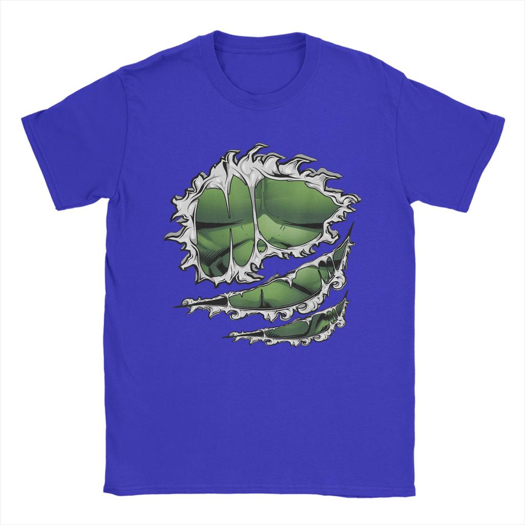 Avengers Hulk zerissene T-Shirts Unisex 100% Baumwolle Freizeit-T-Shirt Rundhals T-Shirt Kurzarm Kleidung Sommer