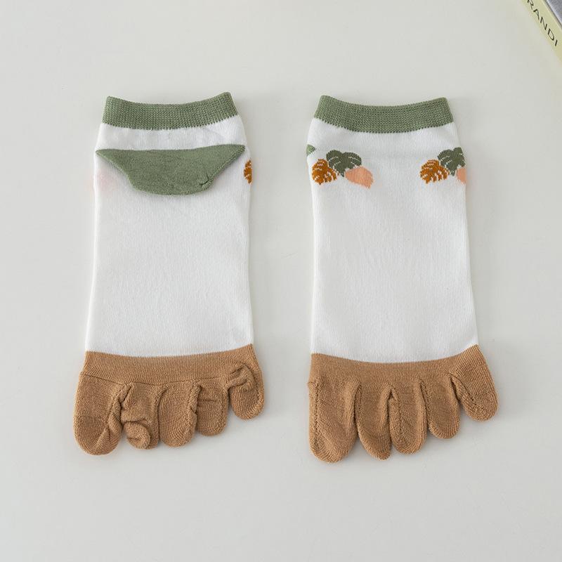 

Жіночі літні тонкі шкарпетки з бавовни, що поглинають піт, для руху, з низькою посадкою, з п ятьма пальцями 1 pair