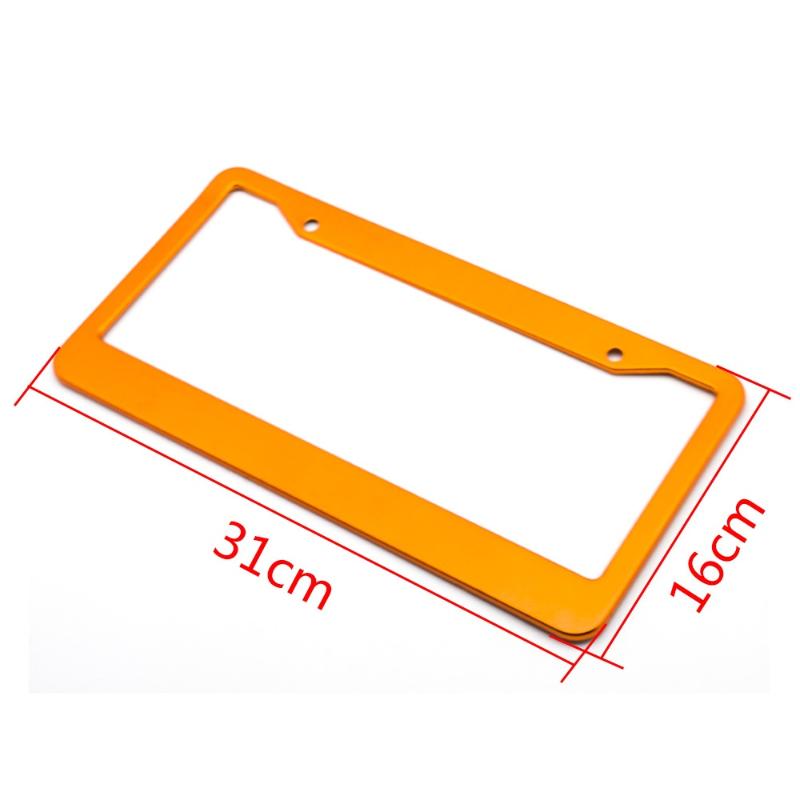 1Pcs Aluminum Alloy Multi-Color American-Style Car License Plate Frame - Uv Coated For Vehicle Modification