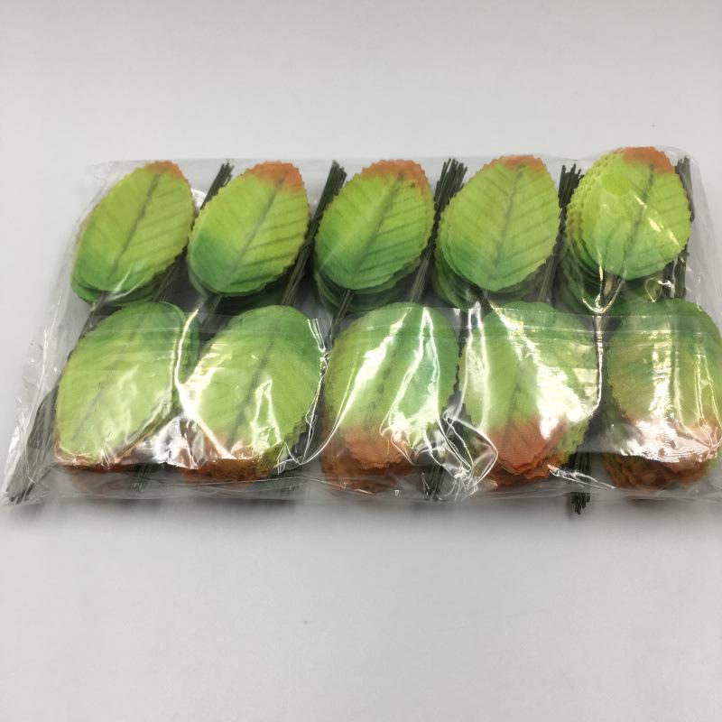 Handmade Silk Rose and Fake Leaves for Wreaths and Headwear - 200 Pieces