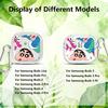 Cute Crayons Shinchan Case For Samsung Galaxy Buds 3Pro 4 Pro 2Pro 2 3 FE Live 4Pro Clear Earphone Cases Cover With Hook