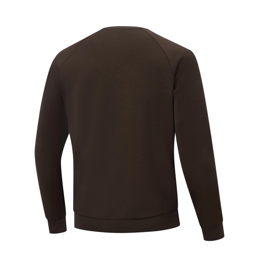 Li Ning Fitness Series Solid Color Round Neck Soft Simple Versatile Sweatshirt Men Sweatshirt AWDW065-8
