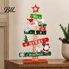 Festive Home Decor Pieces Christmas Tree Ornament, Wooden Letter Sign Decorative Xmas Ornament Sets for Compact Stable Party Supplies Holiday