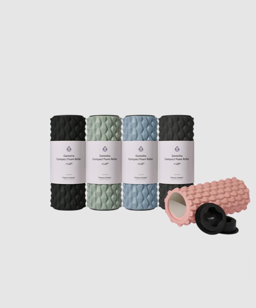 GANESHA YOGA PROPS Compact Foam Roller + 33Cm Lead