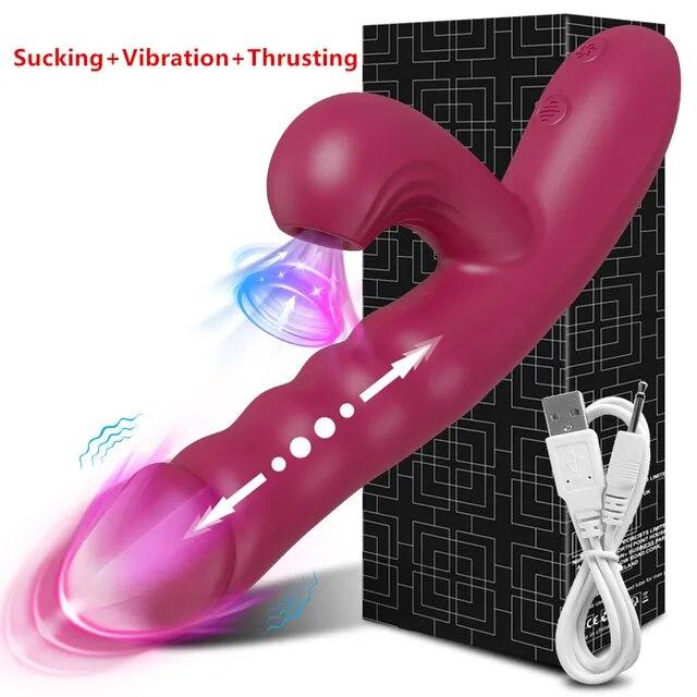 Powerful Thrusting Sucking Vibrator Female Sucker Clitoris Stimulator G Spot Dildo Massager Adult Goods Sex Toys Shop for Women