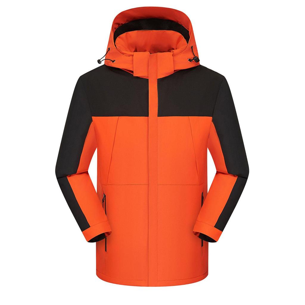Personalized Windproof 3-in-1 Jacket: Solid Color, Custom Logo, Unisex Design, Thick Workwear