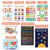 18 Stück Lernposter für Kinder - Vorschul-Lernwandkarten, Kindergartendekoration, Wasserdichte Whiteboard-Kleinkind-Homeschooling-Zubehör