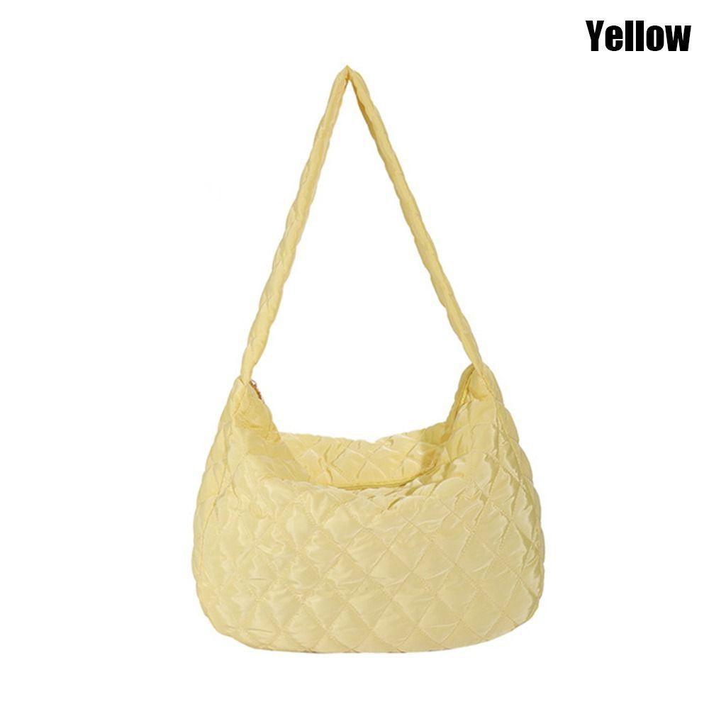 

Women Large Capacity Quilted Tote Bag Winter Warm Lightweight Down Cott Padded Plaid Shoulder Bags Fashi Underarm Bags (30cm<Max Length<50cm)
