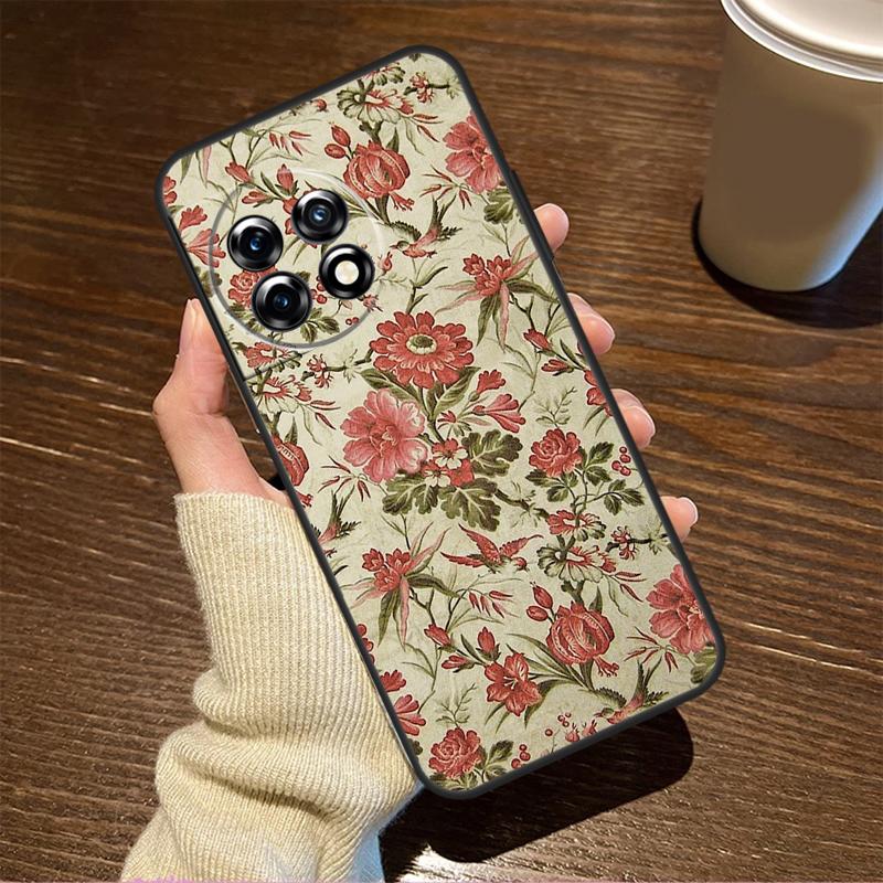 Floral Chic Roses Tulips Garden Case For OnePlus 15R 13R 12R 10R 8T 10T 13T 15 13 12 11 9 10 Pro Nord CE 5 4 3 2 Lite N20 N30
