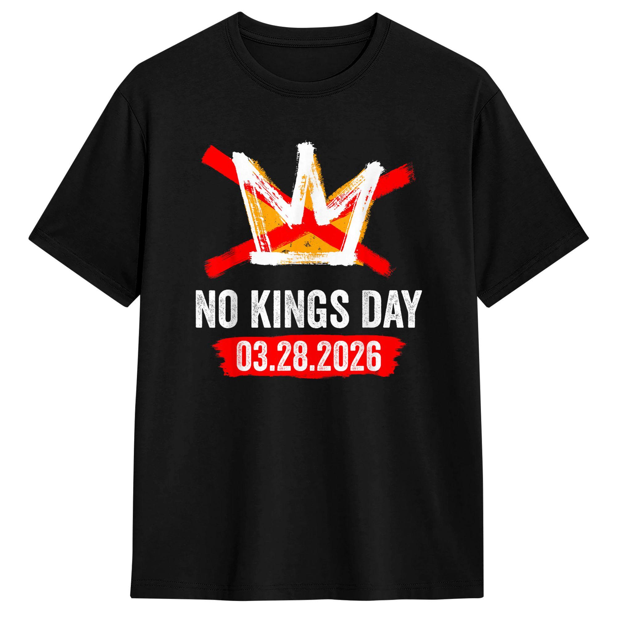 No Kings TShirt Summer Leisure T Shirts Pure Cotton O Neck Plus Size Top Tees Short Sleeves Y2K Casual Tops S