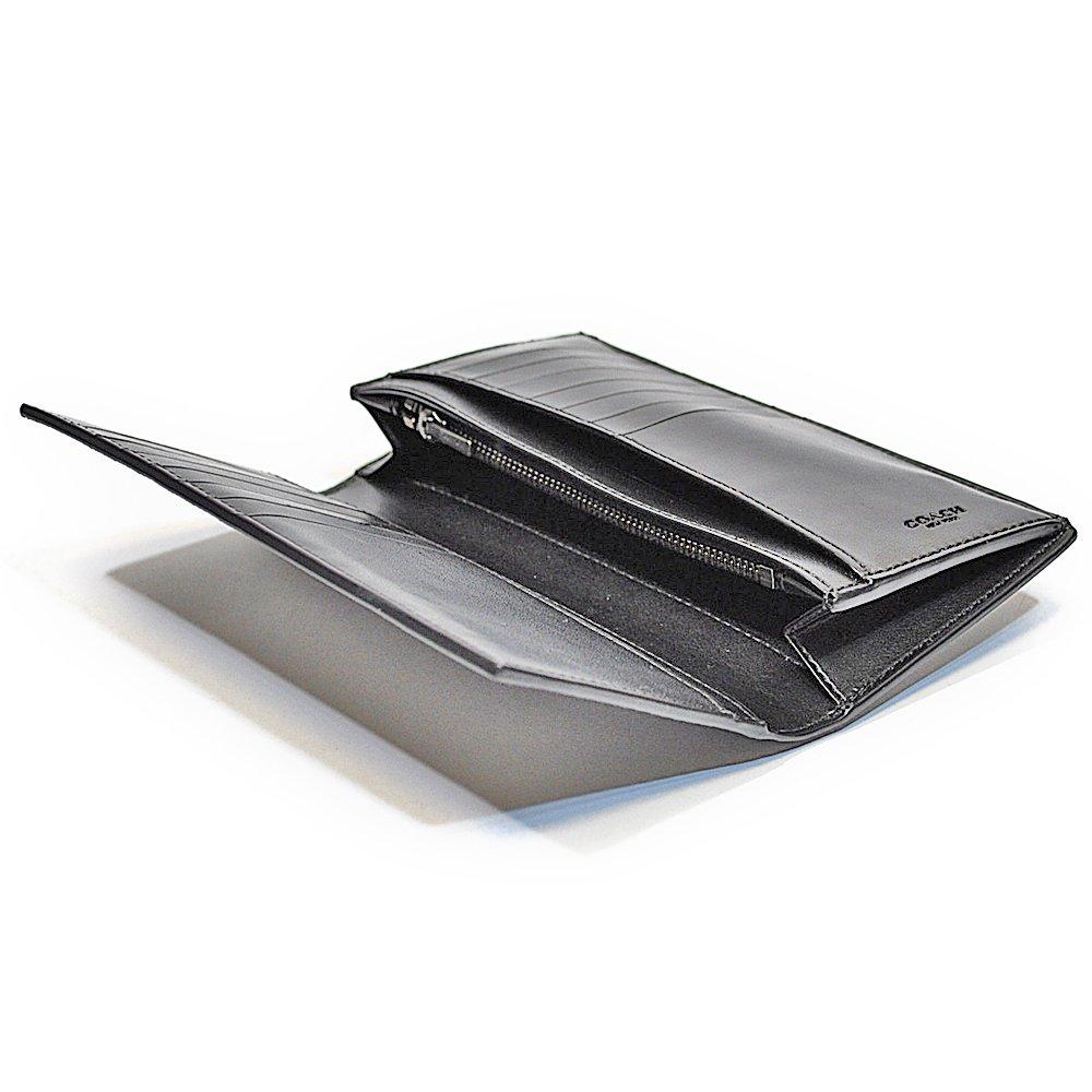 Coach F75013 Canvas Coated Long Wallet In Charcoal/Black [Used]