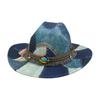 Travel Vacation Photography Concave Jazz Hat Retro Denim Premium Top Hat Simple Retro Western Denim Hat