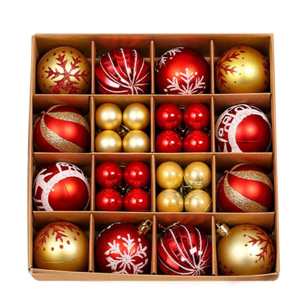 Creative Plastic Christmas Balls Ornaments 6cm Shatterproof Christmas Tree Decorations Xmas Christmas Tree Ball Wedding