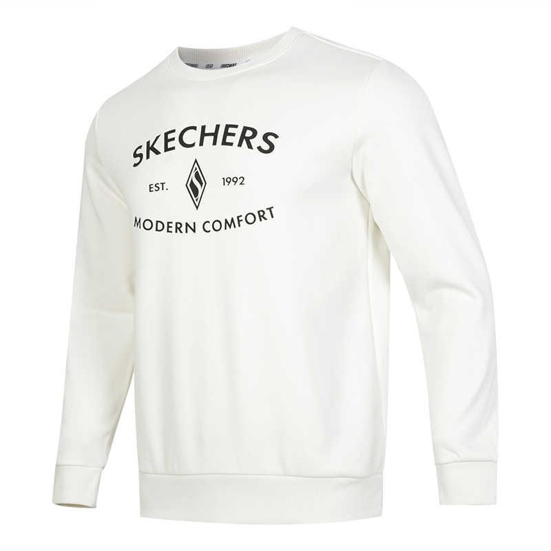 Skechers Sports Lifestyle Series FW24 Fleece Loose Fit Crew Neck Long Sleeve Sweatshirt Unisex sweatshirt White L323U174-0074 L