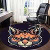 1pc Cat Whiskers Office Round Area Rug, Indoor Mat Suitable For Office, Under Office Chairs Bedroom Living Room Home Decor, Room Deco 046