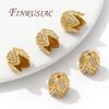 18K Gold Plated Brass with Zircon Spacers Bead Caps For Jewelry Making,Flower Bead End Caps DIY Necklace Bracelets Accessories