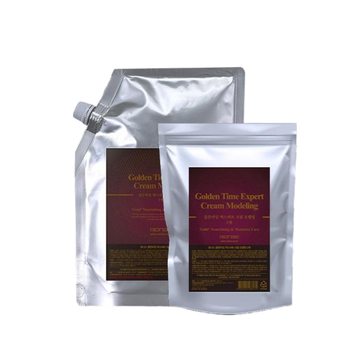 Ronas Golden Time Expert Cream Modeling Mask Set 24K Gold & Firming Professional Spa Treatment (1kg + 100g)