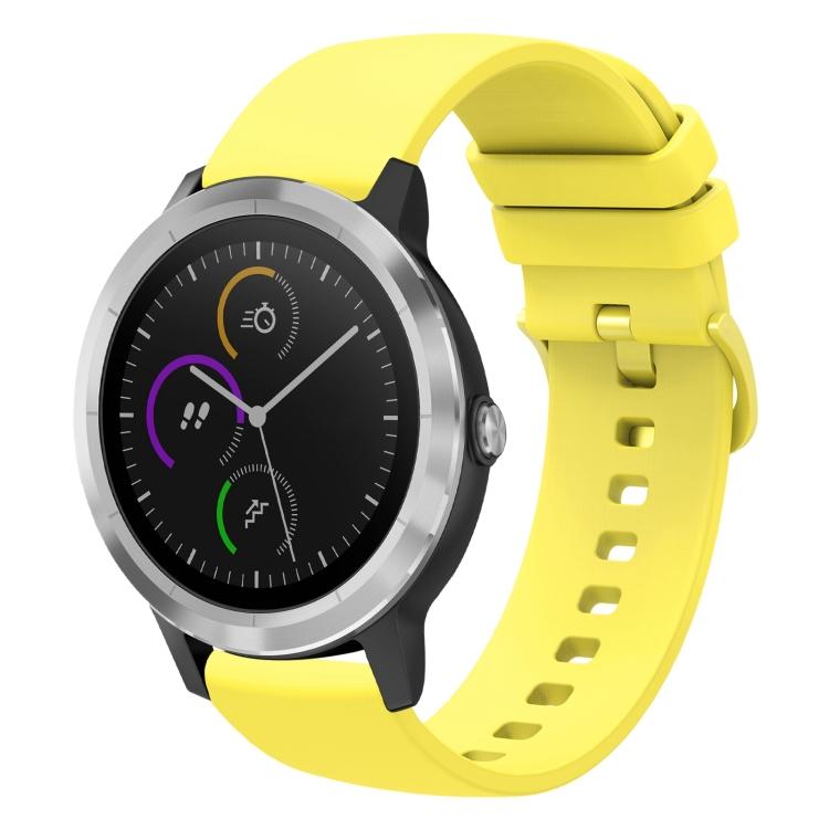 

For Garmin Vivoactive 3 20mm Solid Color Soft Silicone Watch Band For Garmin Vivoactive 3 жовтий