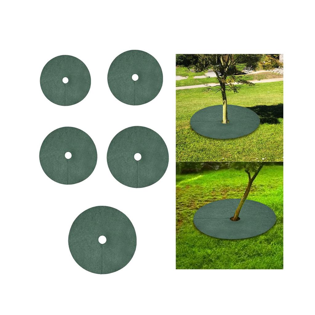 10 Pieces Tree Weeding Barrier Mats Garden Weeding Barriers Tree Protector Mats for Landscaping Patio Outdoor Tree Grass