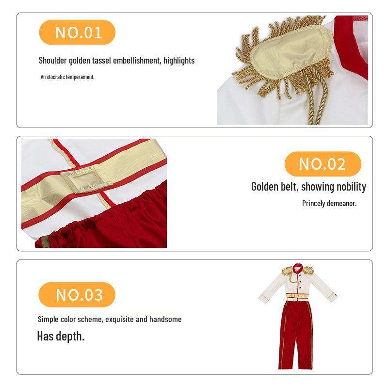 Cadılar Bayramı ve Sahne Gösterileri İçin Çocuk Masal Prensi Kostümü