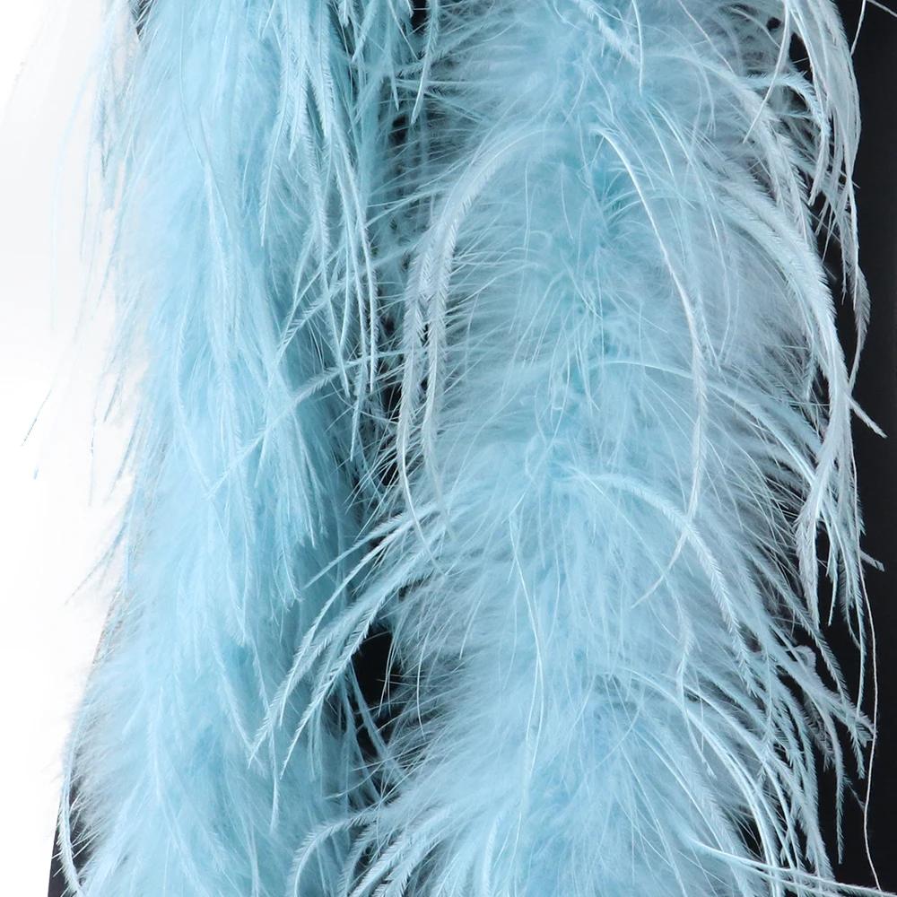 DIY 2 6 10 20 30ply Ostrich Feather Boa for Party/Costume/Shawl/Craft 50CM Ostrich Feathers Trim Costume Feather Top Dress Skirt