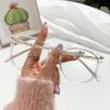 Fashionable Large Frame Glasses for Men and Women, High-definition Flat Lenses, Versatile and Ultra Light Glasses