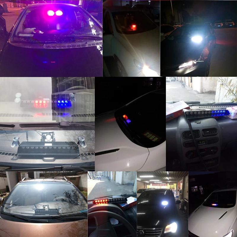 12LED Notfall LED Blitzlicht Polizei für Auto LKW Rot Blau Gelb Weiß LED Blinker Leuchtfeuer Warnleuchte Autolicht Baugruppe