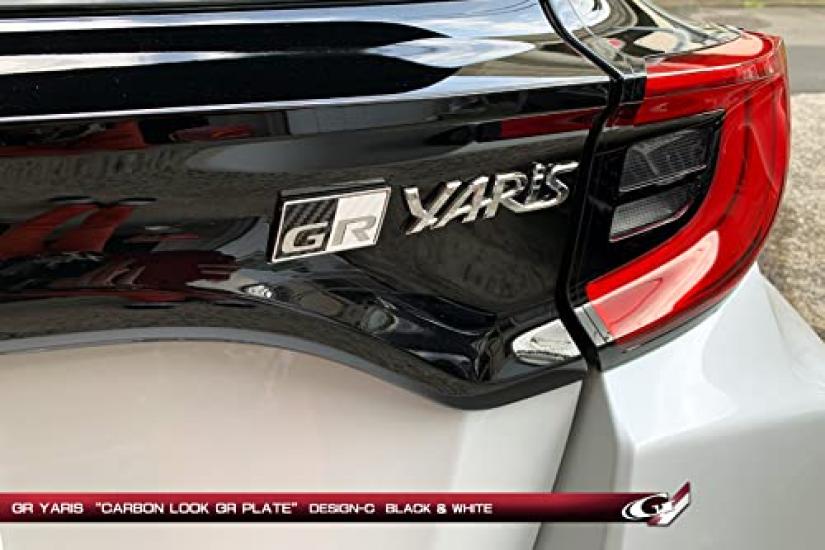 GR Yaris Carbon Look GR Plate Side RH Grazio&Co. TYPE-C BKWH