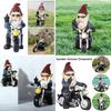 Novelty Garden Gnomes Statues Motorcycle Dwarf  Ornaments Outdoor Decor Naughty