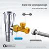 Conector Rápido de Cobre Puro de Gran Caudal Macho/Hembra Tipo Y con Tuerca Móvil Codo Distribuidor de Agua