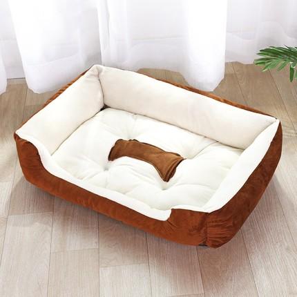 Dropshipping Long Faux Fur Pet Bed Comfortable Waterproof Plush Donut Round Dog Bed Soft Washable Cat Bed Removable Pet Cushion