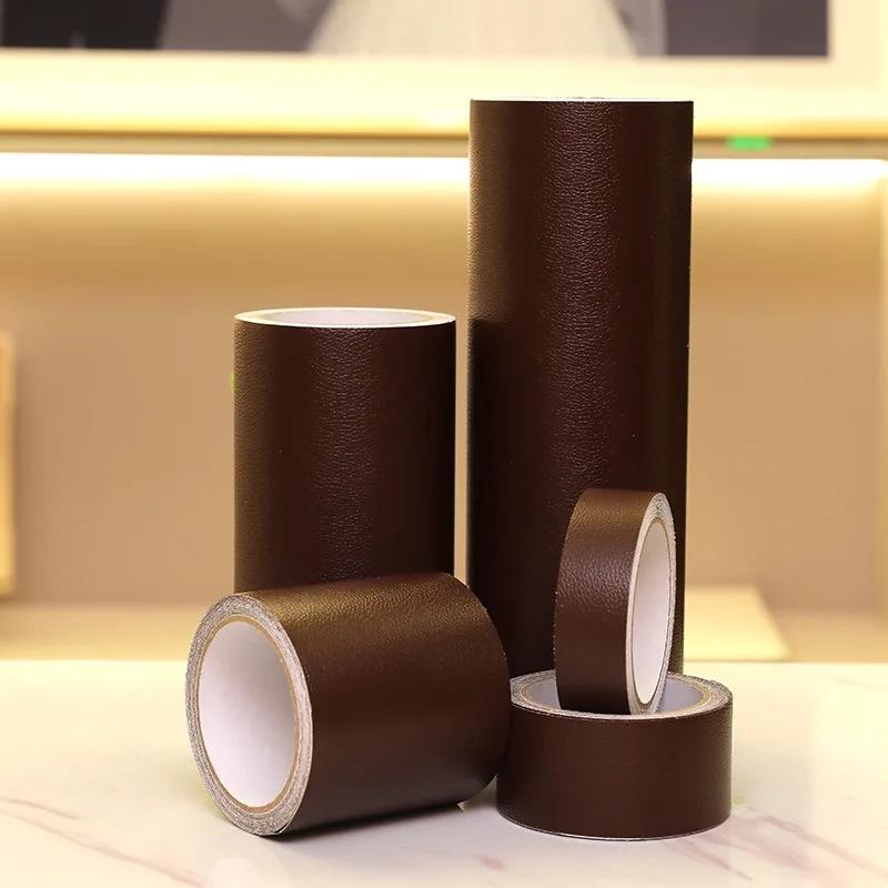 

300 см прочные самоклеящиеся заплатки для ремонта кожи, дивана, изголовья, автомобильного сиденья, самостоятельная реставрация, искусственная кожа, тканевая лента, наклейки 3x300cm (1 PC) темно-коричневого