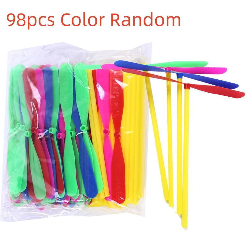 

kids Toys toys toys 98pcs Interesting Plastic Bamboo Dragonfly Propeller Outdoor Parent child interactive Rotating Flying Arrow