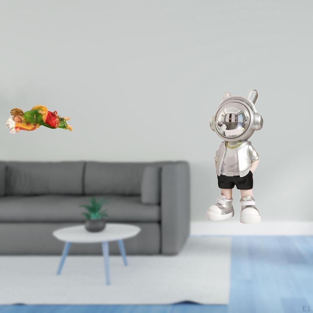 Resin Joseph Astronaut Statue Figure Decorative Desk Display Modern Sculpture for Tabletop Shelf