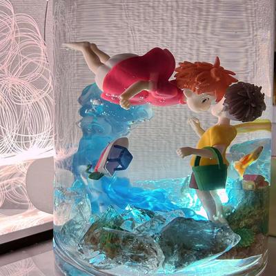 Ponyo ant uolos Veiksmo figūrėlė PVC Sou Sky Seagal Anime Statulėlė Modelis Žaislas Kolekcijai