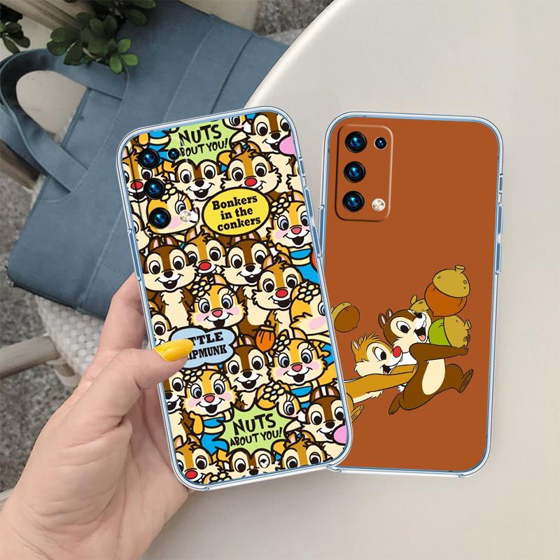 Chip N' Dale Transparent Phone Case for Motorola Moto Edge 20 30 40 50 S30 Fusion Ultra Pro Neo Lite + G200 G23