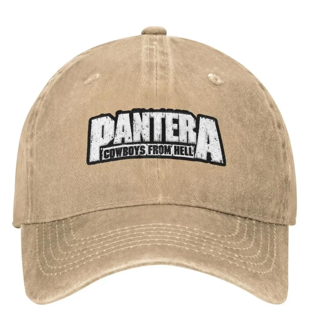 Pantera Cowboys From Hell Rocková Kapela Oblečení Pánské Dámské Baseballová Čepice Opotřebovaná Praná Čepice Klobouk Retro Venkovní Letní Snapback Čepice