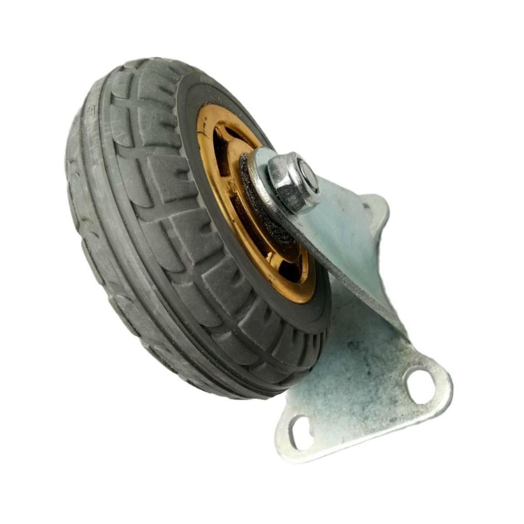 Gold & Gray Universal Swivel Caster: Silent, Elastic, Medium-Sized Rubber Wheel for Small Cars, Swivel & Fixed Options